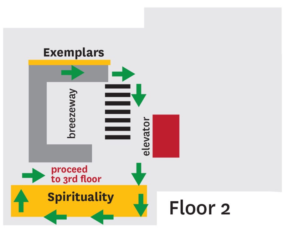 Map of Exhibit in Wallis Annenberg Hall, floor 2