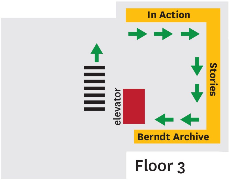 Map of Exhibit in Wallis Annenberg Hall, floor 3